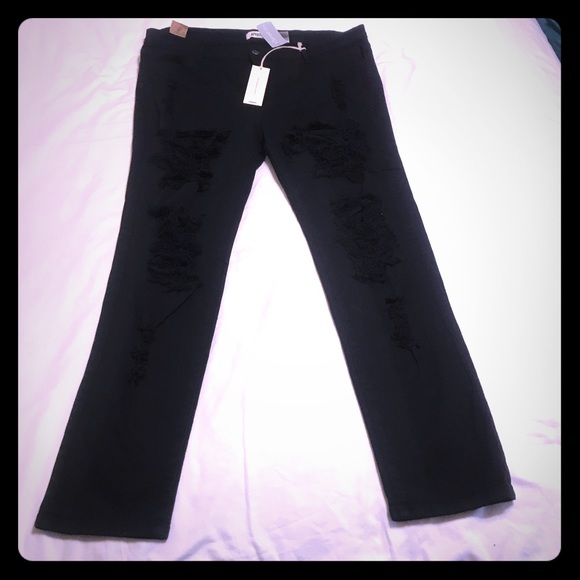 Aphrodite Black Distressed Jeans | Poshmark